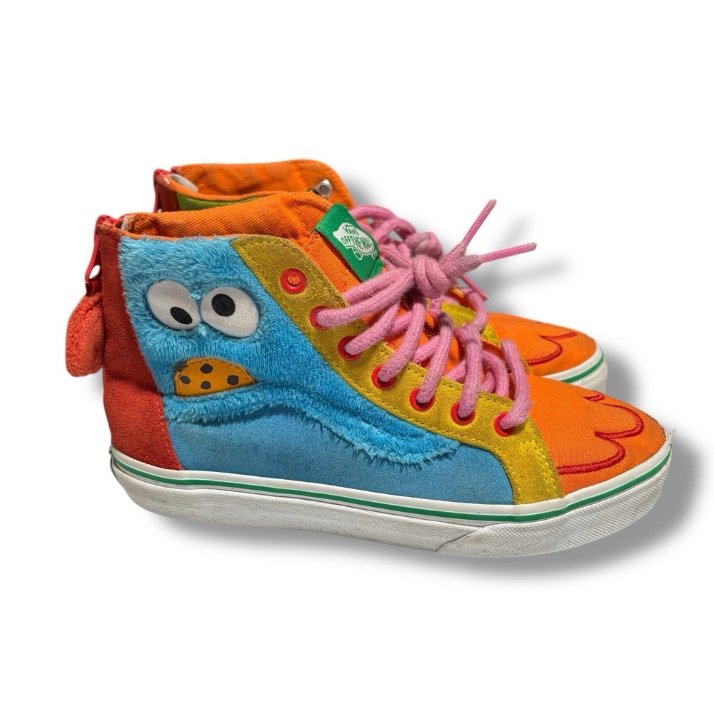 Vans SK8 Hi Zip SESAME STREET 'Big Bird' Boys Girls‎ Unisex Shoes Size 3 EU 34
